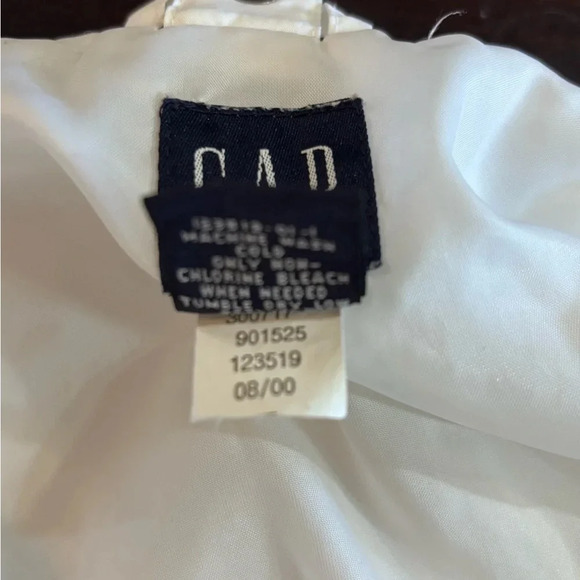 Gap White Lightweight Puffy Puffer Jacket Size Small - Picture 11 of 16